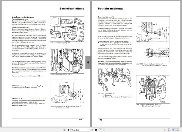 Landini Tractor Apline 70 T3 to 85GT T3 Operators Maintenance Manual 6502289M1 DE 2