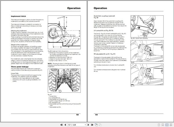 Landini Tractor Atlantis 70 100 Operators Maintenance Manual 3664837M1 EN 2