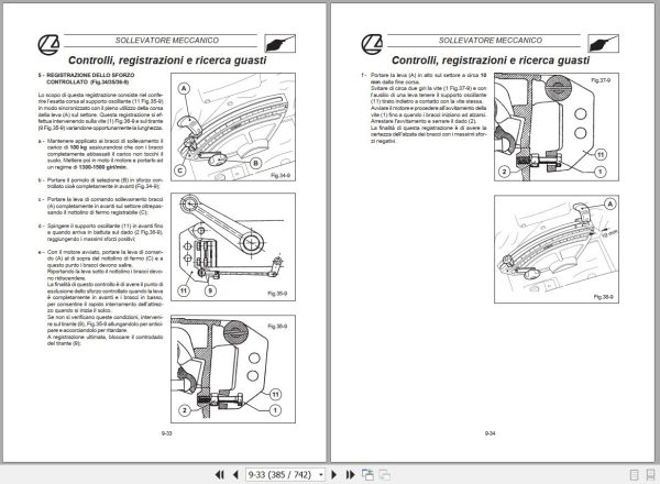 Landini Tractor Atlantis 70 to Ghibli 100 Service Manual 3661513M2 IT 2