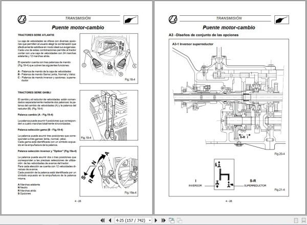 Landini Tractor Atlantis 70 to Ghibli 100 Service Manual 3661516M2 ES 2