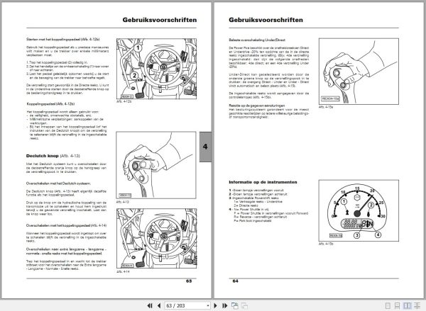 Landini Tractor Boomgaarden F60 to F105XL Operators Maintenance Manual OM 9 10623DU NL 2