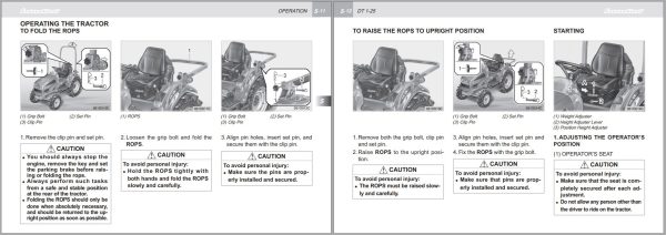 Landini Tractor DT 1 25 Operators Maintenance Manual 6512648M1 EN 2