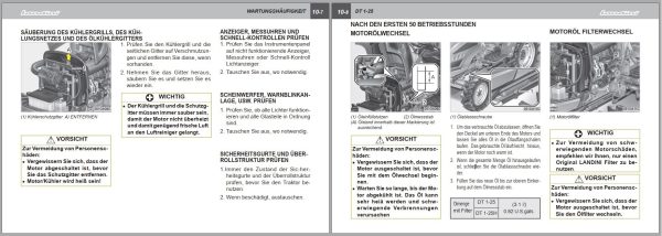 Landini Tractor DT 1 25 Operators Maintenance Manual 6512651M1 DE 2