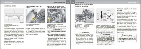 Landini Tractor DT 1 30 1 35 Operators Maintenance Manual 6512654M1 FR 2