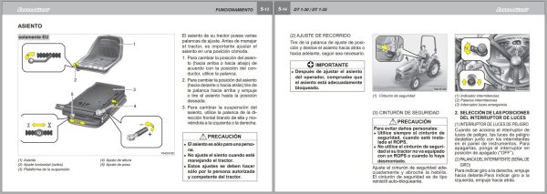 Landini Tractor DT 1 30 DT 1 35 Operators Maintenance Manual 6512655M1 ES 2
