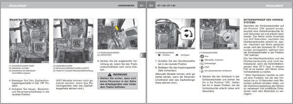 Landini Tractor DT 1 40 1 50 Operators Maintenance Manual 6512662M1 DE 2