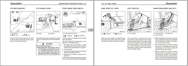 Landini Tractor DT 1 55M DT 1 55MQ Operators Maintenance Manual 6509143M1 EN 2