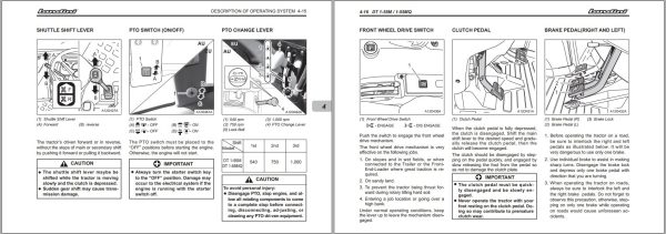Landini Tractor DT 1 55M DT 1 55MQ Operators Maintenance Manual 6512669M1 EN 2