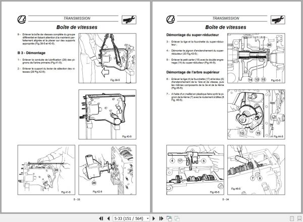 Landini Tractor GLOBUS 55 65 75 Service Manual 3651998M1 FR 2