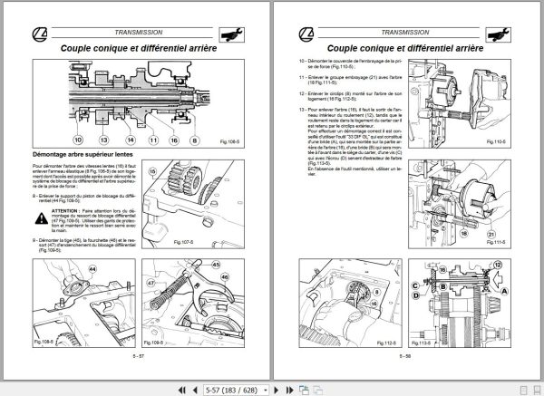 Landini Tractor GLOBUS 55 65 80 Service Manual 3651998M2 FR 2