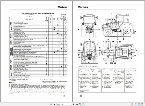 Landini Tractor Globus 55 65 80 Operators Maintenance Manual 3660026M1 DE 2
