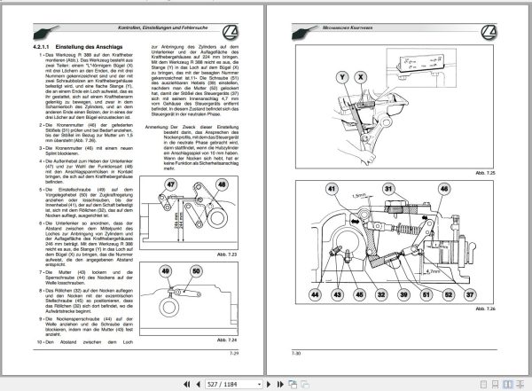 Landini Tractor LANDPOWER 125 135 145 165 185 Service Manual 3692416M1 DE 2
