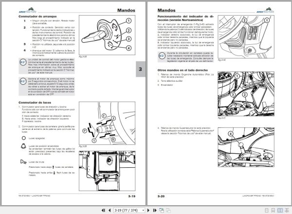 Landini Tractor LANDPOWER 160 180 T TRONIC Operators Maintenance Manual 6730165A1 ES 2