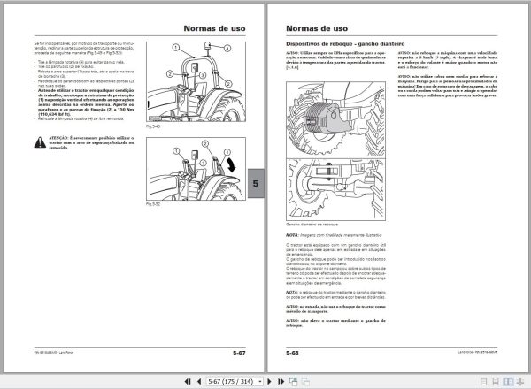 Landini Tractor LandForce 115 125 Operators Maintenance Manual 6516468M5 PT 2