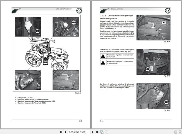 Landini Tractor Landpower 115 130 160 M1 Service Manual 4216003M1 IT 2