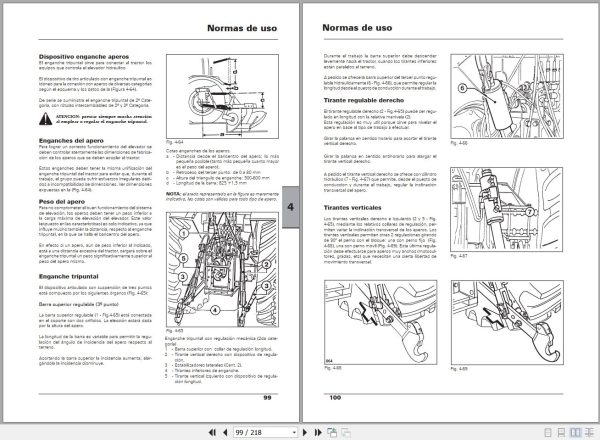 Landini Tractor Landpower 115TDI to 185TDI Operators Maintenance Manual 3681717M2 ES 2