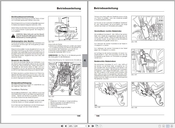 Landini Tractor Landpower 125 180 T3 Operators Maintenance Manual 6502467M2 DE 2
