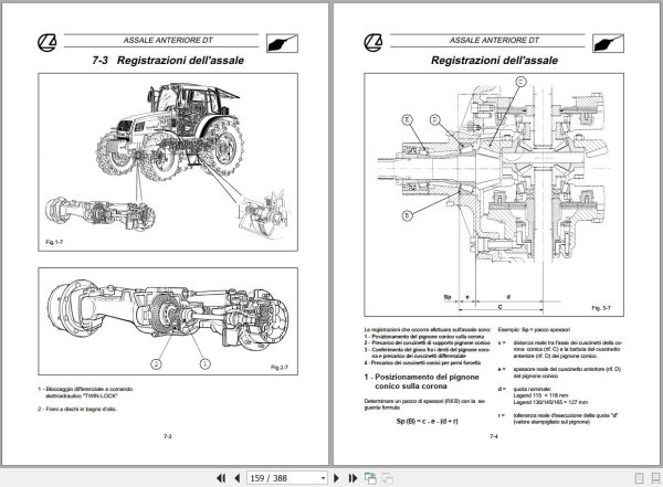 Landini Tractor Legend 105 165 Service Manual 3549037M2 IT 2