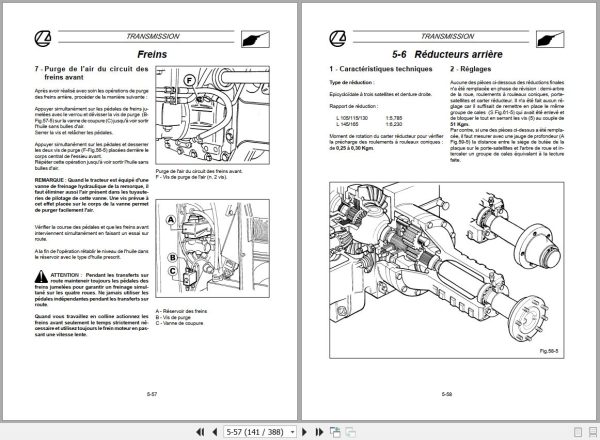 Landini Tractor Legend 105 165 Service Manual 3549055M2 FR 2