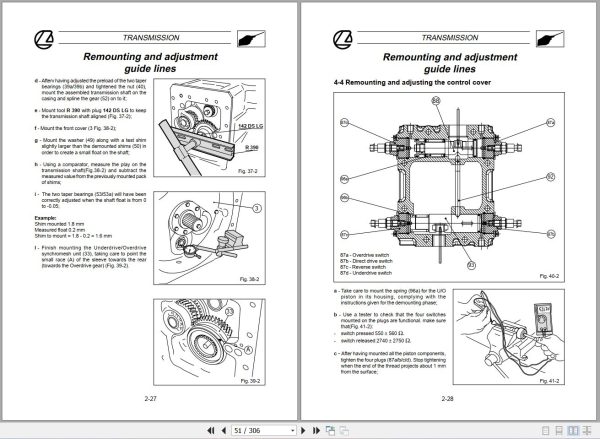Landini Tractor Legend 105 to Legend 165 Service Manual 3652037M1 EN 2