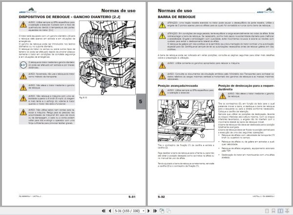 Landini Tractor MISTRAL 2 055 2 060 Operators Maintenance Manual 6686833A1 PT 2