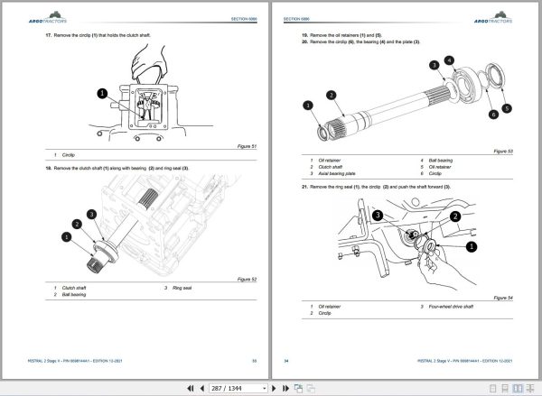 Landini Tractor MISTRAL 2 055 MISTRAL 2 060 Service Manual 6698144A1 EN 2