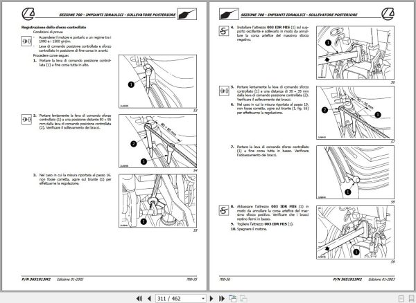 Landini Tractor MISTRAL 40 45 50 Service Manual 3651913M2 IT 2