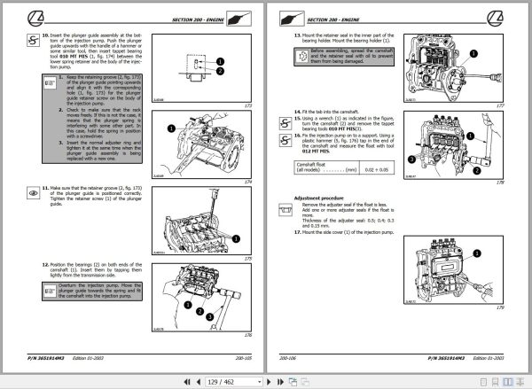Landini Tractor MISTRAL 40 45 50 Service Manual 3651914M3 EN 2