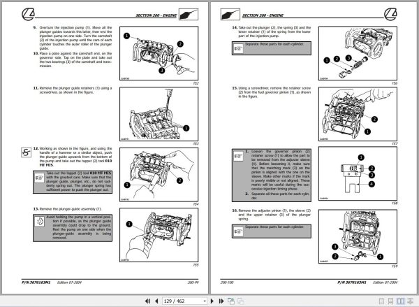 Landini Tractor MISTRAL AMERICA 40 45 50 Service Manual 3676163M1 EN 2