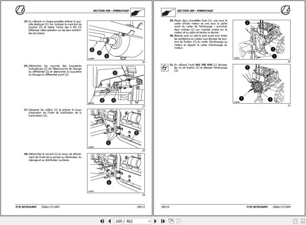 Landini Tractor MISTRAL AMERICA 40 45 50 Service Manual 3676164M1 FR 2