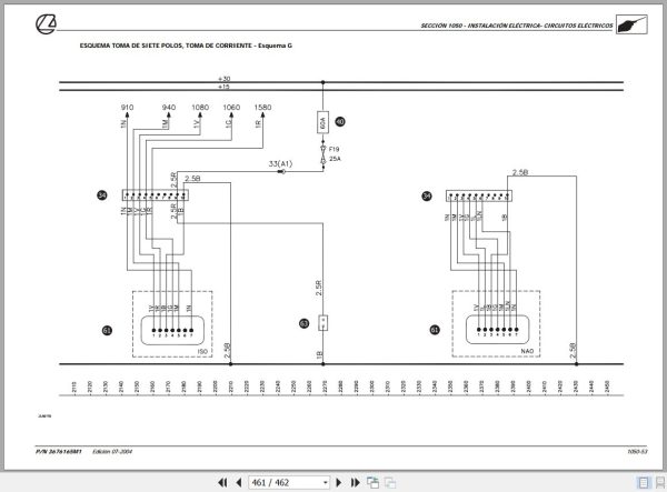 Landini Tractor MISTRAL AMERICA 40 45 50 Service Manual 3676165M1 ES 3