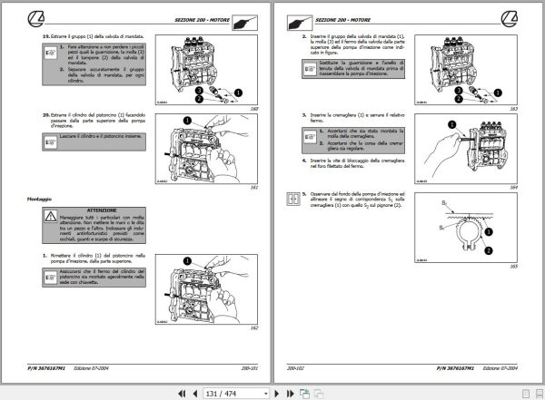 Landini Tractor MISTRAL AMERICA 40HST 50HST Service Manual 3676167M1 IT 2