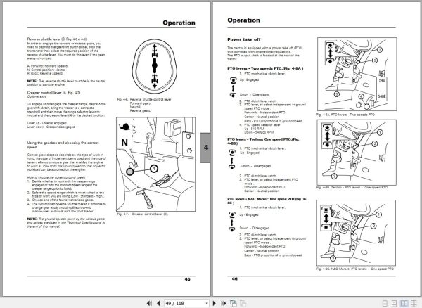 Landini Tractor Mistral 40 45 50 55 Operators Maintenance Manual 3683290M2 EN 2