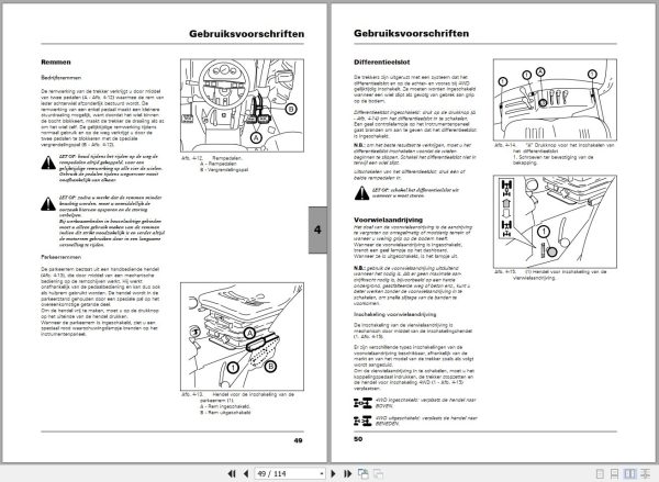 Landini Tractor Mistral 40 45 50 55 Operators Maintenance Manual 3683295M1 NL 2