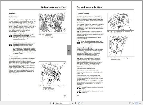 Landini Tractor Mistral 40 45 50 55 T3 Operators Maintenance Manual 6502075M1 NL 2