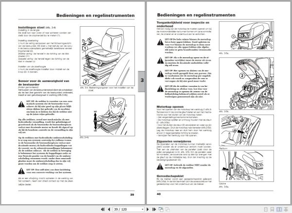 Landini Tractor Mistral 40 45 50 55 T3 Operators Maintenance Manual 6510658M1 NL 2