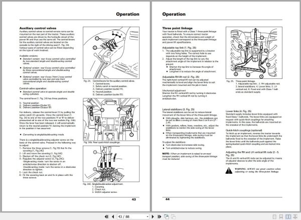 Landini Tractor Mistral 40 45 50 Operators Maintenance Manual 3558145M2 EN 2
