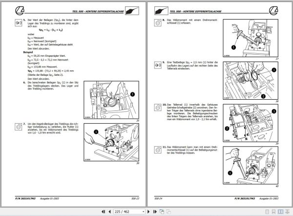 Landini Tractor Mistral 40 45 50 Service Manual 3651917M3 DE 2