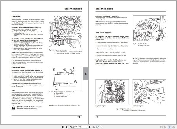 Landini Tractor Mistral 40 55 Tier 3 Operators Maintenance Manual 6510243M2 EN 2