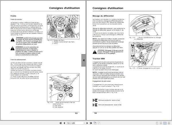 Landini Tractor Mistral 40 T3 to 55 T3 Operators Maintenance Manual 6502072M1 FR 2