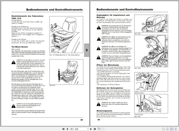Landini Tractor Mistral 40 to 55 T3 Operators Maintenance Manual 6502074M1 DE 2