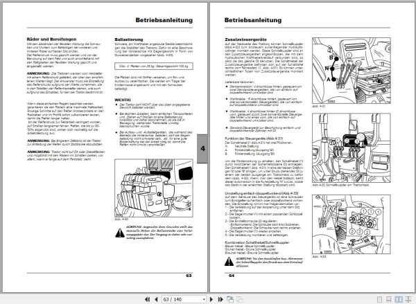 Landini Tractor Mistral America 40 to 55HST Operators Maintenance Manual 3667660M3 DE 2