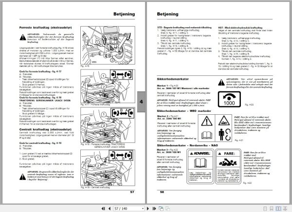 Landini Tractor Mistral America 40 to 55HST Operators Maintenance Manual 3675918M3 DA 2