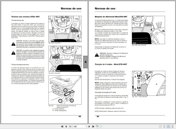 Landini Tractor Mistral America 40STD to 55HST Operators Maintenance Manual 3667687M3 PT 2