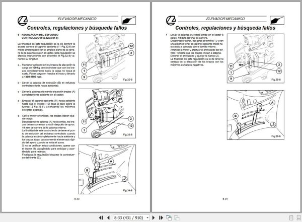 Landini Tractor Mythos 90 100 110 Service Manual 3659958M1 ES 2