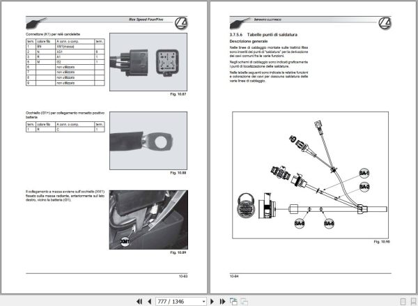 Landini Tractor NewRex 60GE to 105GT M4 Tier3 Service Manual 3667003M4 IT 2