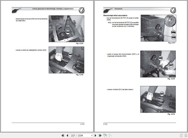Landini Tractor NewRex 60GE to 105GT M4 Tier3 Service Manual 3675946M4 ES 2