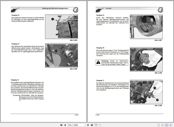 Landini Tractor POWERMASTER 180 200 220 AUTOPOWERSHIFT Service Manual 4219215M1 DE 2