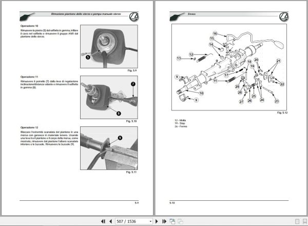 Landini Tractor POWERMASTER 180 200 220 Service Manual 4206422M1 IT 2