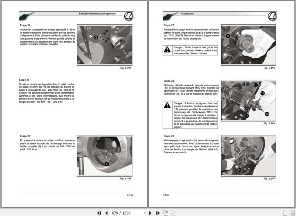 Landini Tractor POWERMASTER 180 200 220 Service Manual 4206424M1 FR 2
